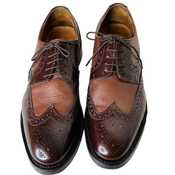 Samuel Windsor Prestige Longwings Brogue Shoes GYW Size 10 Brown